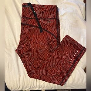Nike Dri-FIT Red and Black Leggings